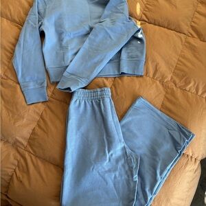 Organic Basics Light Blue Sweater and Joggers Set